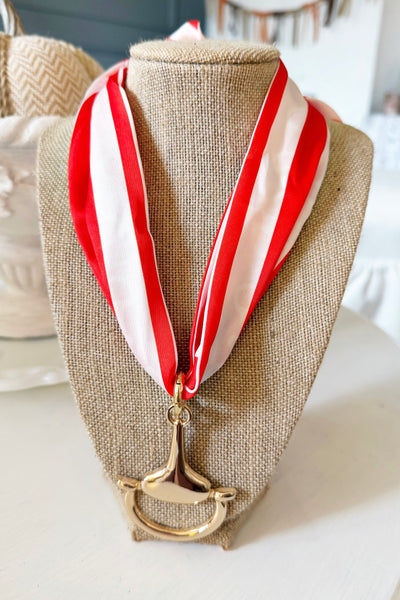 Ida Horse Bit Pendant Scarf Necklace