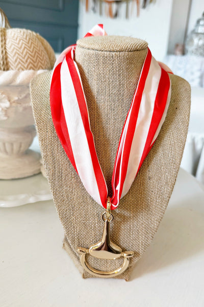 Ida Horse Bit Pendant Scarf Necklace