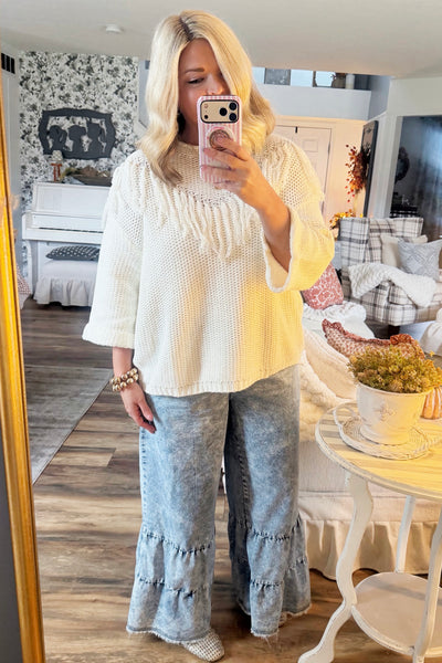 Caroline Fringe Sweater