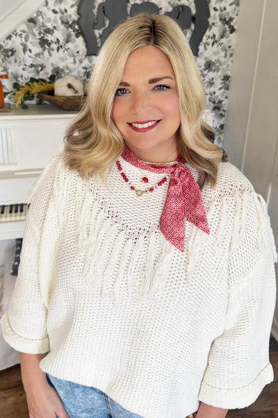 Caroline Fringe Sweater