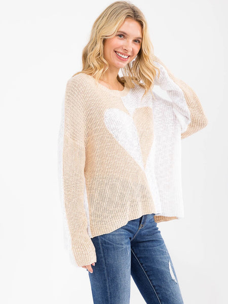 Easy To Love Heart Sweater