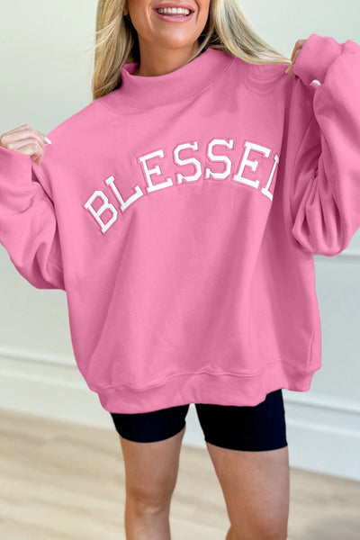 Blessed Mock Neck Sweatshirt
