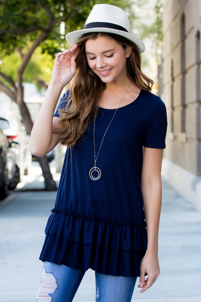 Basically Perfect Tunic Top (Navy)