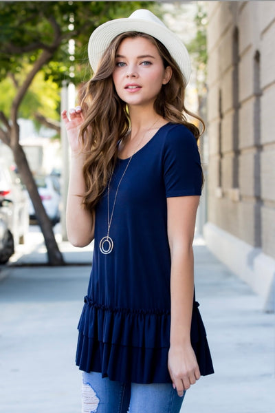 Basically Perfect Tunic Top (Navy)