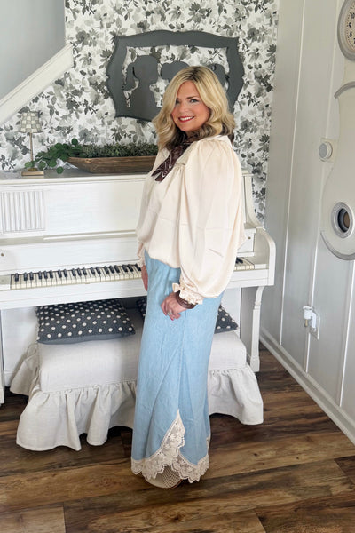 Bluebell Lace Hem Pants