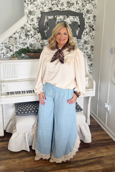Bluebell Lace Hem Pants