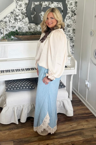 Bluebell Lace Hem Pants