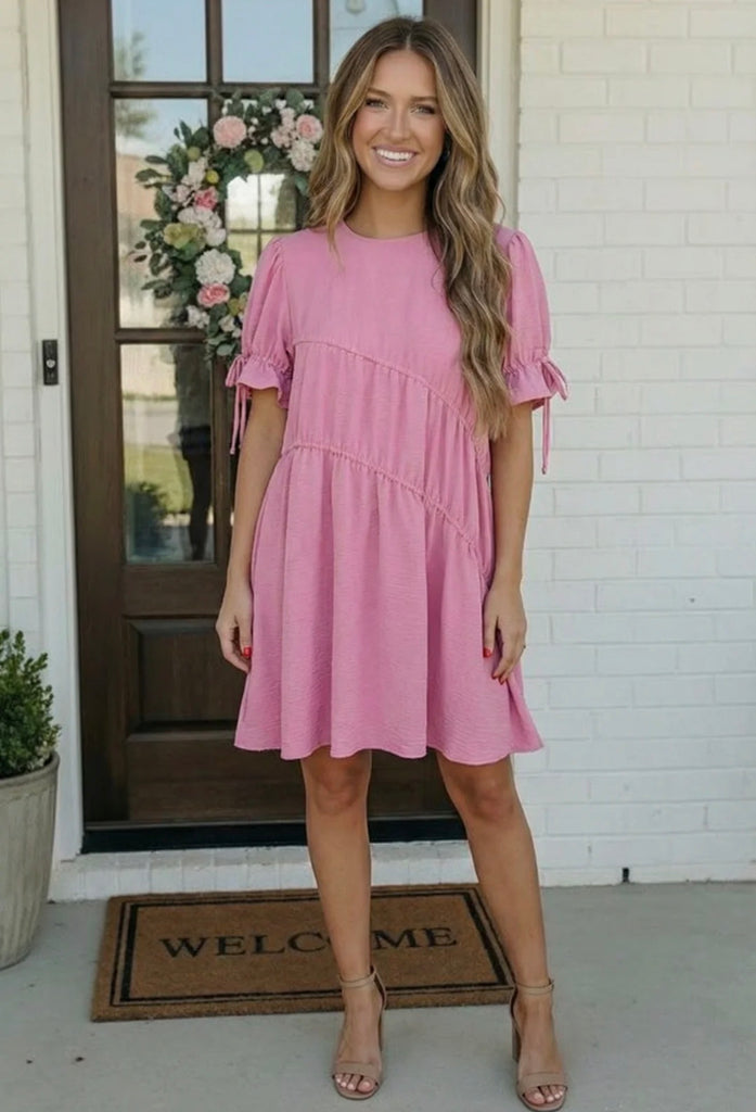 Blush Breeze Tiered Dress